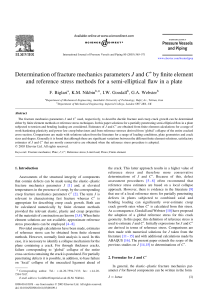 Determination of fracture mechanics parameters J a