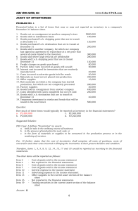 AUDIT OF INVENTORIES