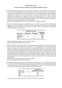 Operations Research Practice Problems: Formulation & Graphical Solutions