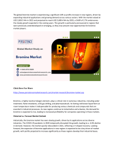  Bromine Market Profits Increase in New Regions