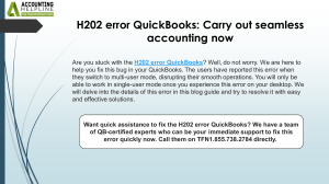 How to remove H202 Error QuickBooks instantly