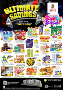 ULTIMATE SAVINGS DEALS  Nesto King Faisal Sharjah