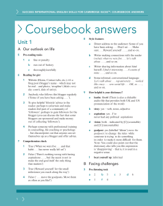 COURSEBOOK ANSWERS