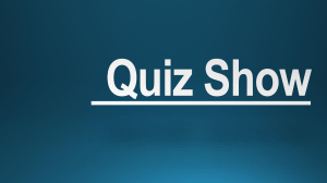 Quiz Show tonight 20082019