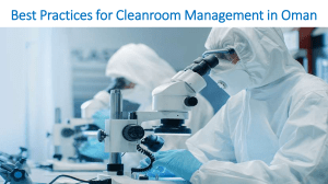 Best Practices for Cleanroom Management in Oman