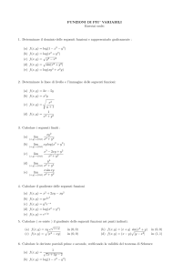 Esercizi svolti funzioni di più variabili