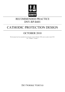 Cathodic Protection Design: DNV-RP-B401