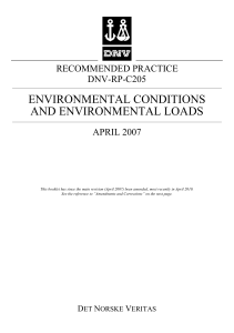 DNV-RP-C205: Environmental Conditions & Loads