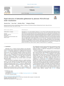 Rapid detection of Salmonella typhimurium by photonic PCR-LFIS dual mode visualization