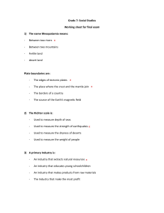 Grade 7- Social Studies, Working sheet for final exam