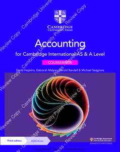 Cambridge AS & A Level Accounting Coursebook