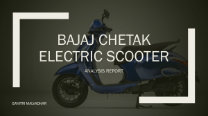 Bajaj Chetak Electric Scooter Analysis Report