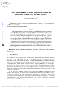 Design and development of sensors measurement systems and measurement methods in the NDE 4.0 framework