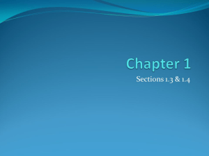 Chapter 1 Sections 1.3 & 1.4 Presentation