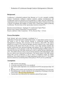 Cyclohexane Production via Benzene Hydrogenation