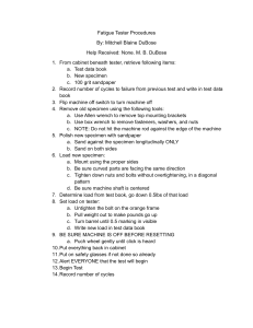 Fatigue Test Procedure