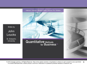 Quantitative Methods for Business Presentation