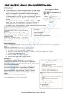 COMPLICACIONES LOCALES DE LA PANCREATITIS AGUDA