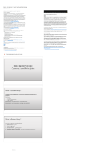 Public Health & Epidemiology Lecture Slides