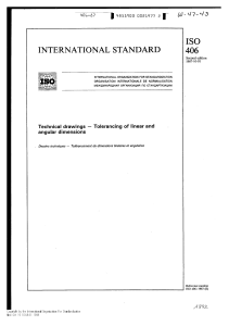 ISO 406: Technical Drawing Tolerancing Standard