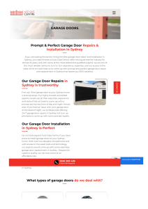 Garage Door Service Sydney