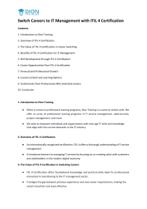 Switch Careers to IT Management with ITIL 4 Certification