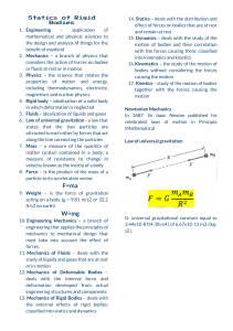 Statics of Rigid Bodies: Key Concepts