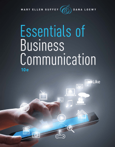 Essentials of Business Communication Textbook