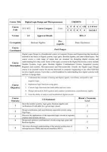 Digital Logic Design & Microprocessors Course Syllabus