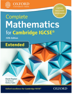 Complete Mathematics for Cambridge IGCSE Textbook