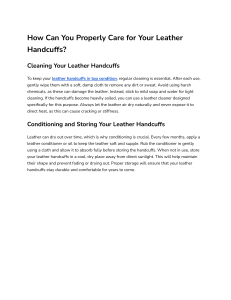 Leather Handcuff Care Guide: Cleaning, Conditioning, Storage