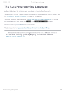 The Rust Programming Language