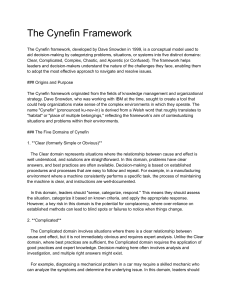 The Cynefin Framework