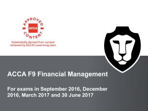 ACCA F9 Financial Management Coursebook