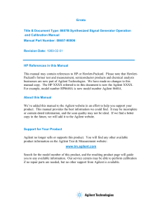 8657B Signal Generator Operation & Calibration Manual