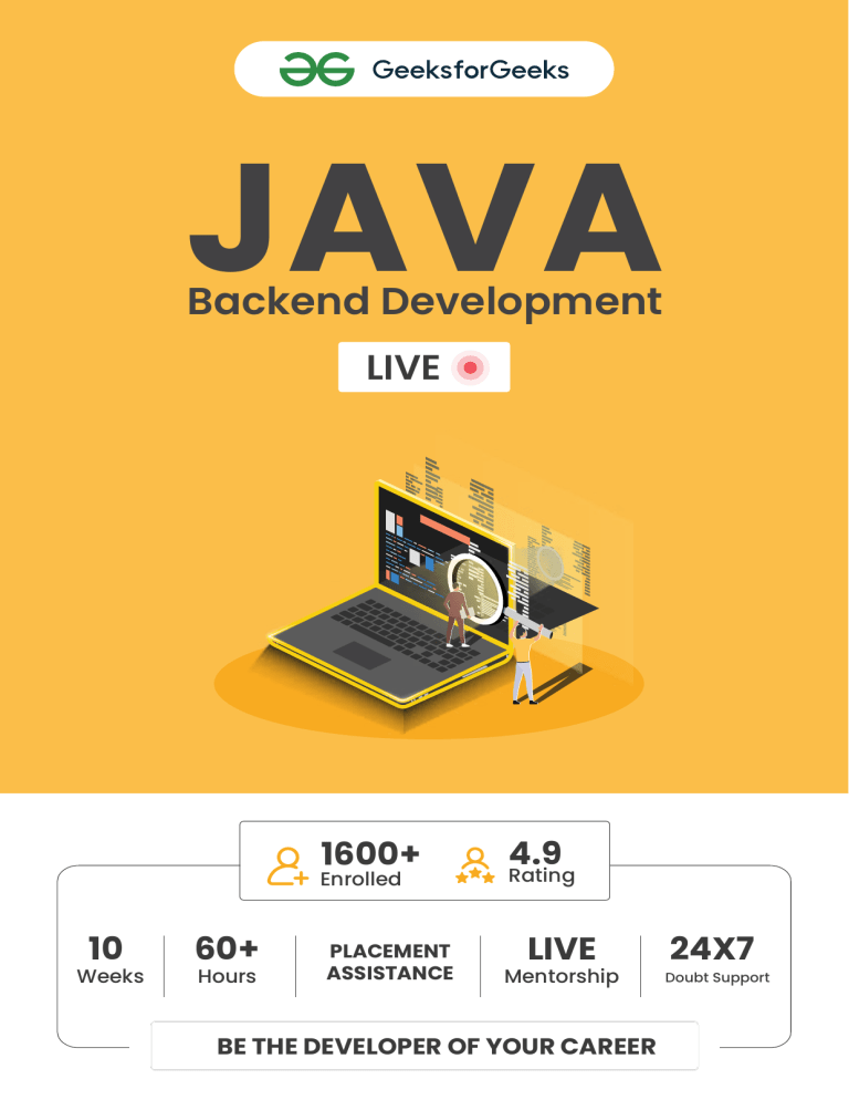 Java Backend Development Course | GeeksforGeeks