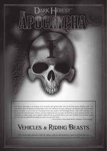 Dark Heresy - Apocrypha – Vehicles