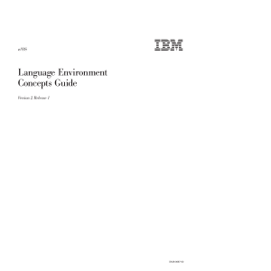 z/OS Language Environment Concepts Guide