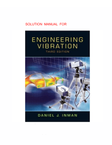 SOLUTION MANUAL FOR Inman