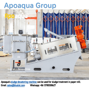 Apoaqua Sludge Dewatering Machine for Paper Mill