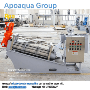 Apoaqua Sludge Dewatering Screw Press for Pulp Mill