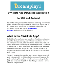 9Wickets App Download Application for iOS and Android