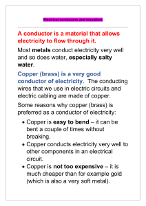 Conductors and Insulators