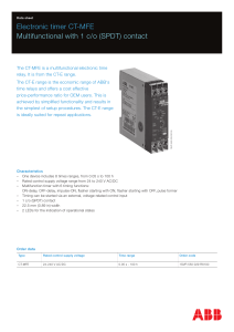 CT-MFE Electronic Timer Data Sheet