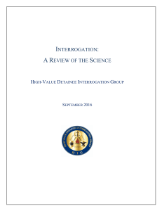 Interrogation Science Review: Best Practices & Research