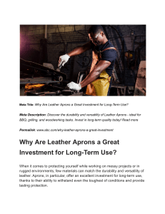  Why Are Leather Aprons a Great Investment for Long-Term Use