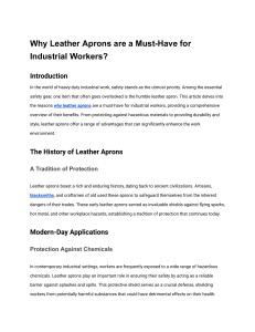 Guest Post  Why Leather Aprons Are a Must-Have for Industrial Workers