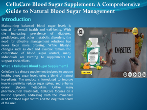 CelluCare Blood Sugar Sepplement