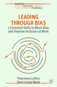 EBook For Leading Through Bias 5 Essential Skills to Block Bias and Improve Inclusion at Work 1st Edition By Poornima Luthra, Sara Louise Muhr