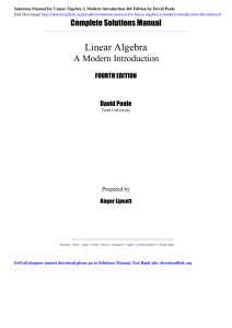 Linear Algebra Solutions Manual 4th Edition